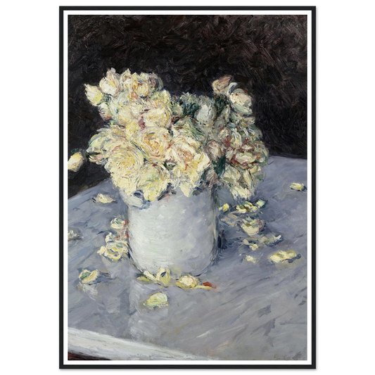Yellow Roses in a Vase (1882) Art Print | Gustave Caillebotte-Quipham Collections