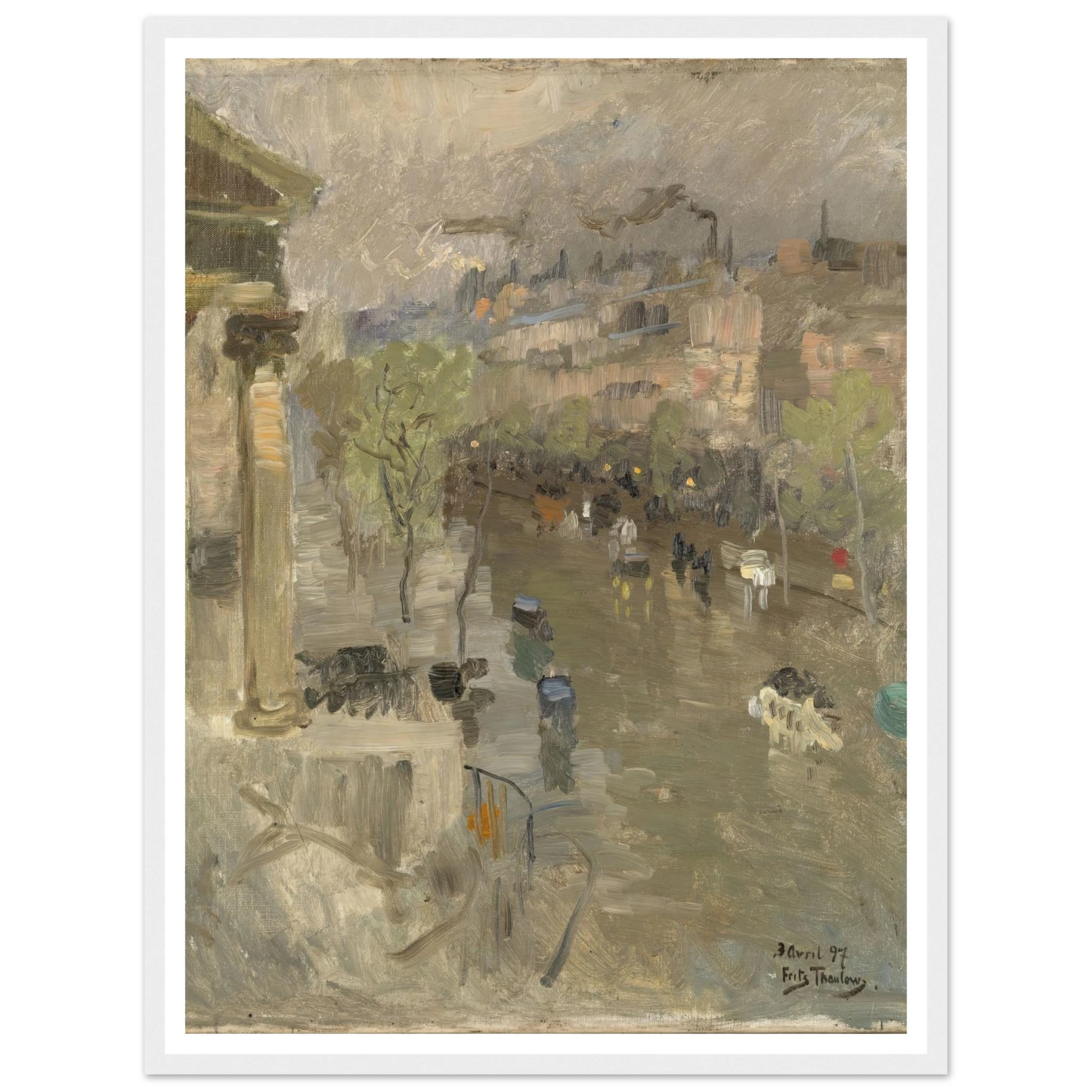 View from Paris near the Madeleine Church (1897) Art Print | Frits Thaulow-Quipham Collections