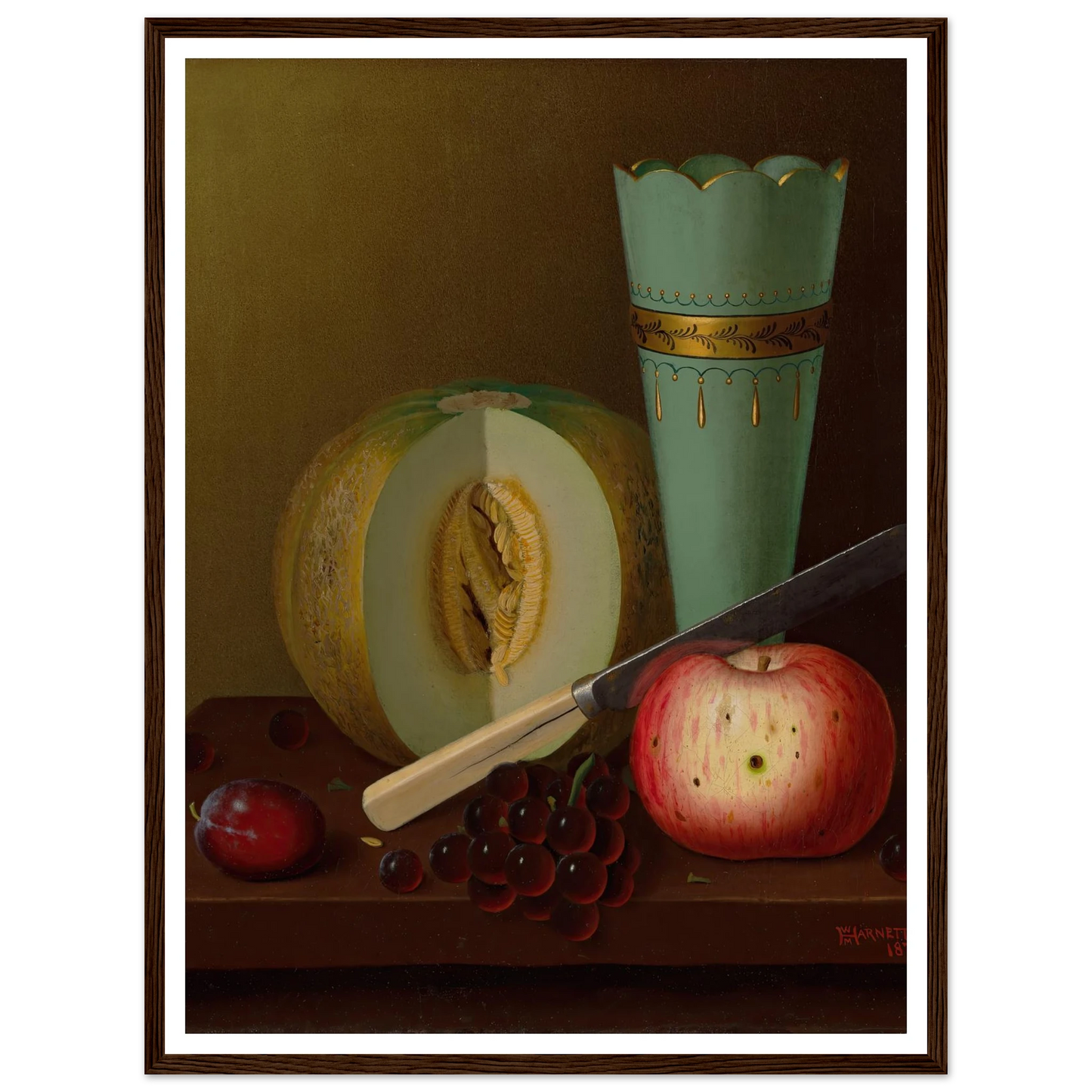 Fruit Pieces (1877) Art Print | William Michael Harnett-Quipham Collections