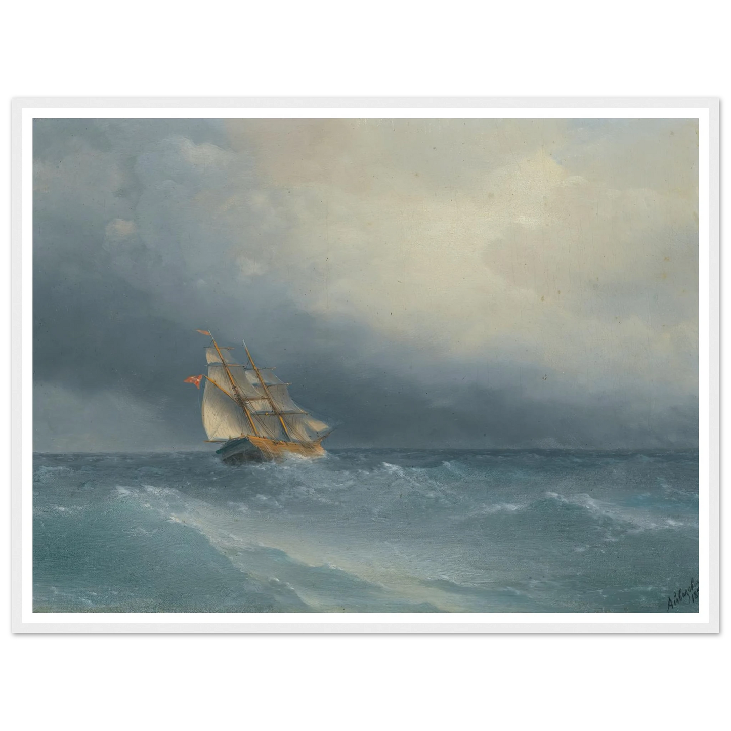 The Lifting Storm (1880) Art Print | Ivan Konstantinovich Aivazovsky-Quipham Collections