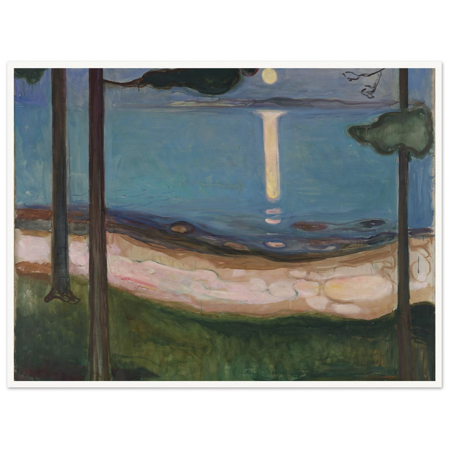 Moonlight (1895) Art Print | Edvard Munch-Quipham Collections