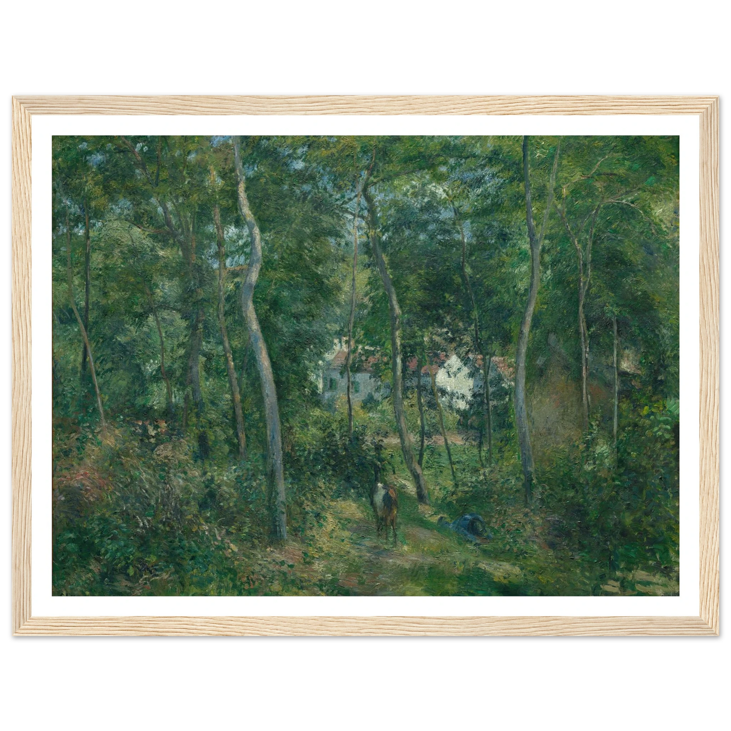 Edge of the Woods Near L’Hermitage, Pontoise (1879) Art Print | Camille Pissarro-Quipham Collections
