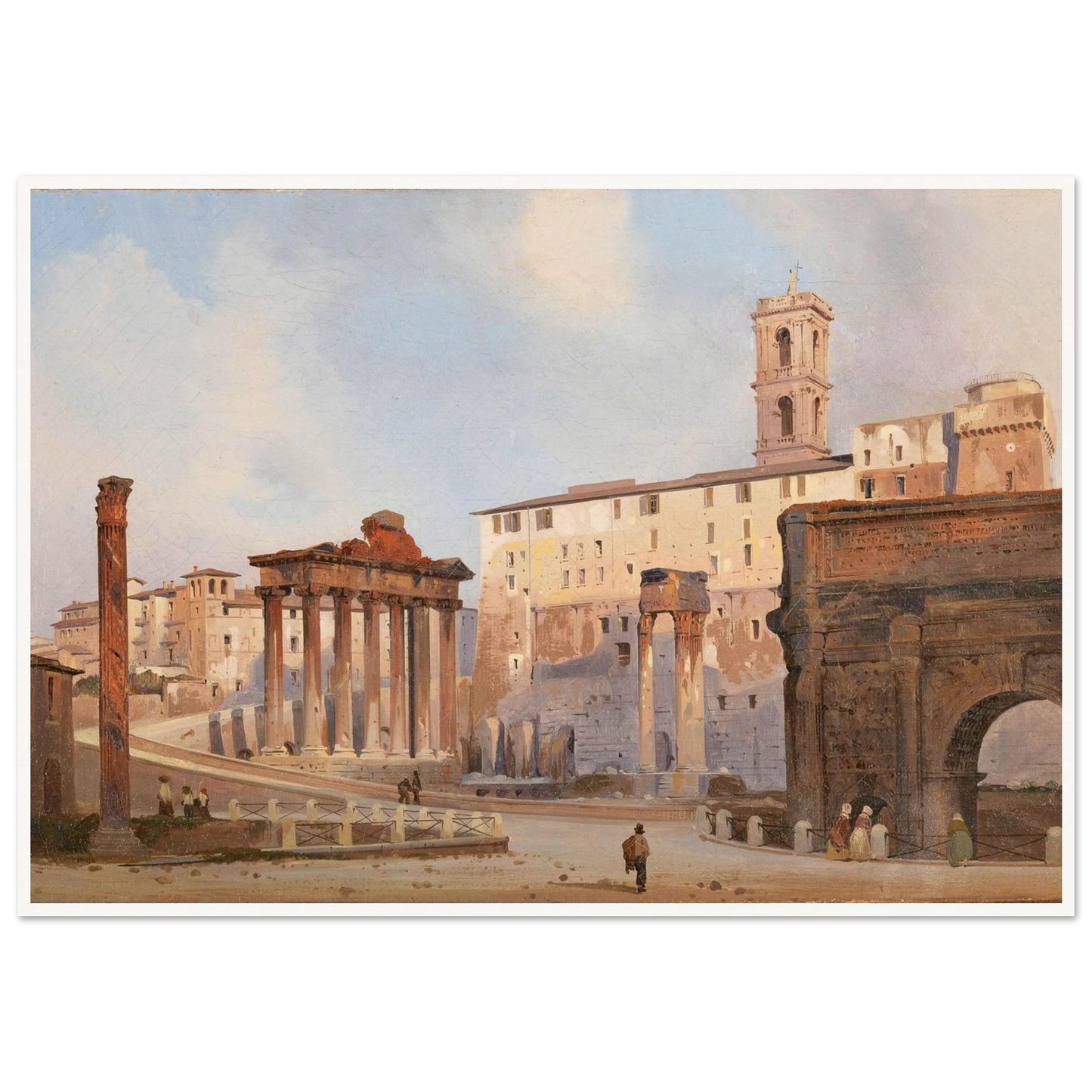 The Roman Forum Art Print | Ippolito Caffi-Quipham Collections