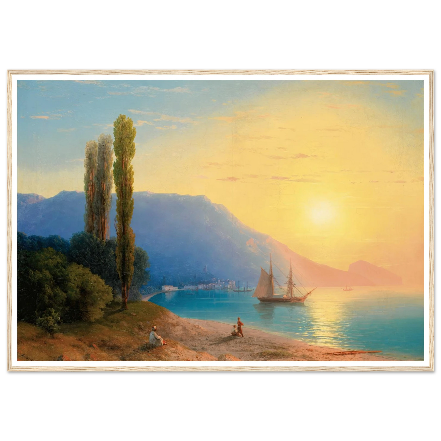 Sunset Over Yalta (1861) Art Print | Ivan Konstantinovich Aivazovsky-Quipham Collections