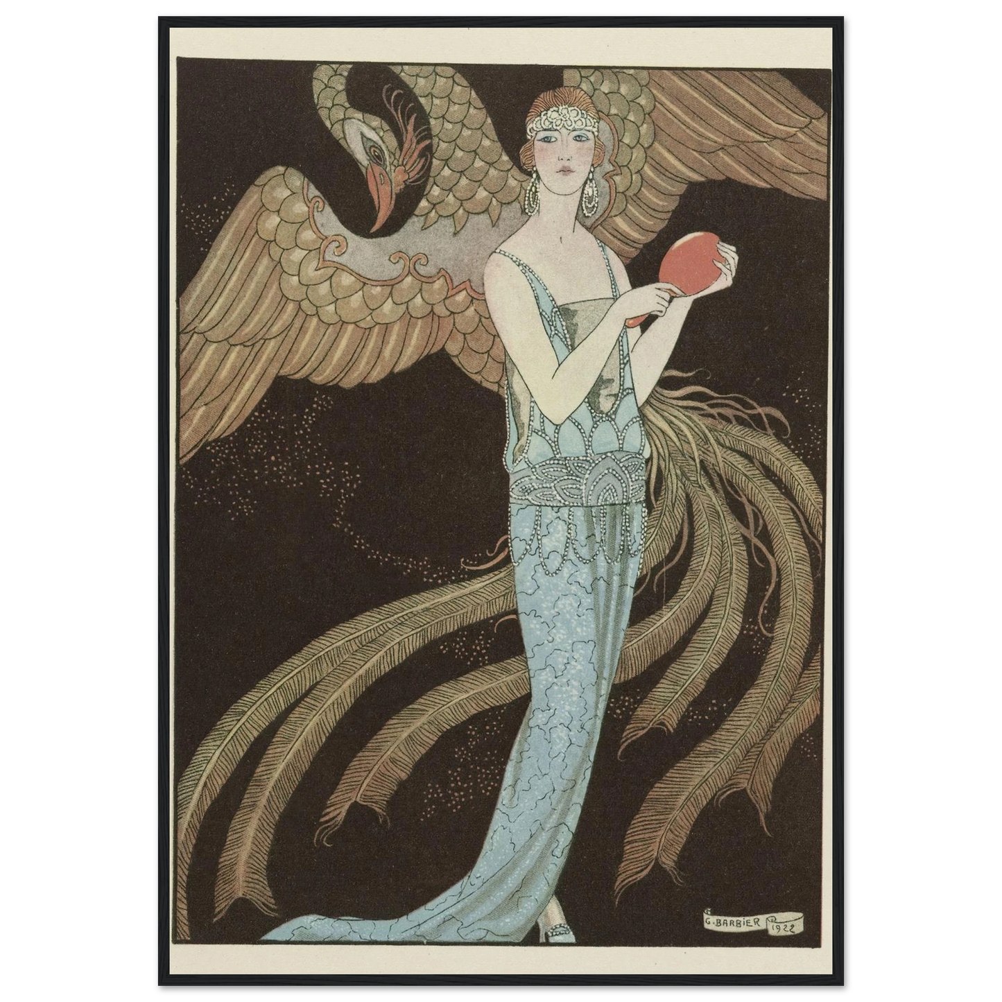 Sortilèges ; Robe du soir, de Beer (1922) Art Print | George Barbier-Quipham Collections