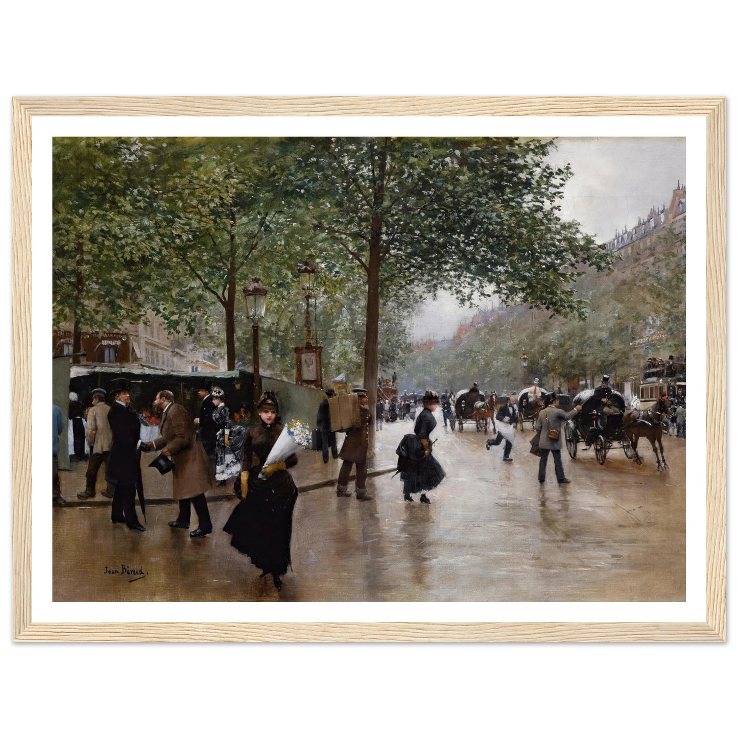 Sur Les Grands Boulevards Art Print | Jean Beraud-Quipham Collections