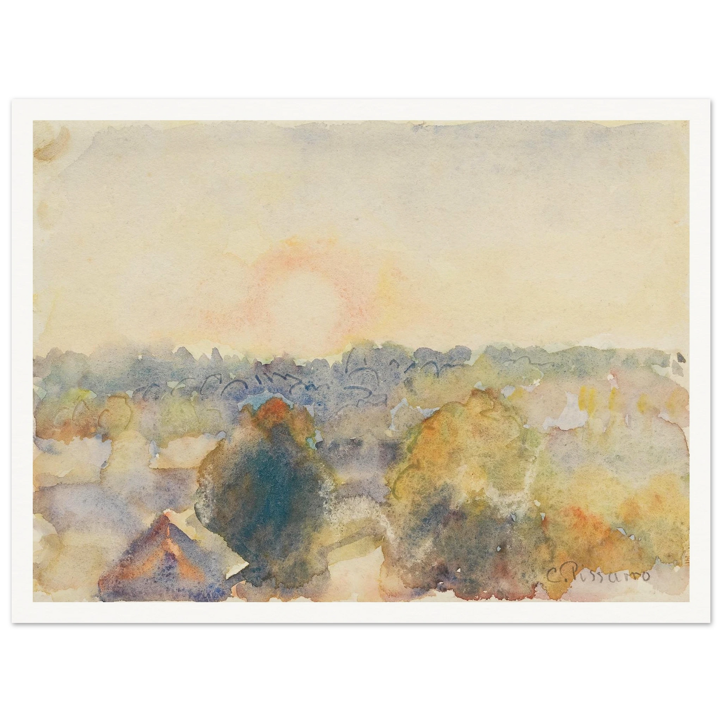 Eragny (1892) Art Print | Camille Pissarro-Quipham Collections