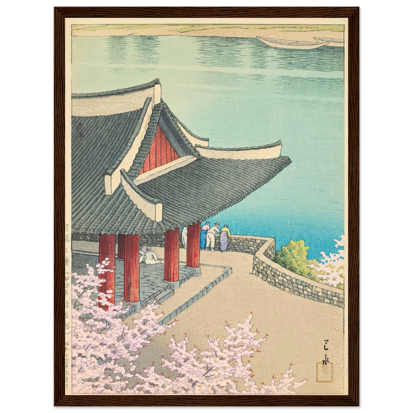 Heijo no haru, Botandai Fusekiro (Spring at Pubyong Pavilion, Modan Viewpoint, Pyongyang) (1939) Art Print | Kawase Hasui-Quipham Collections