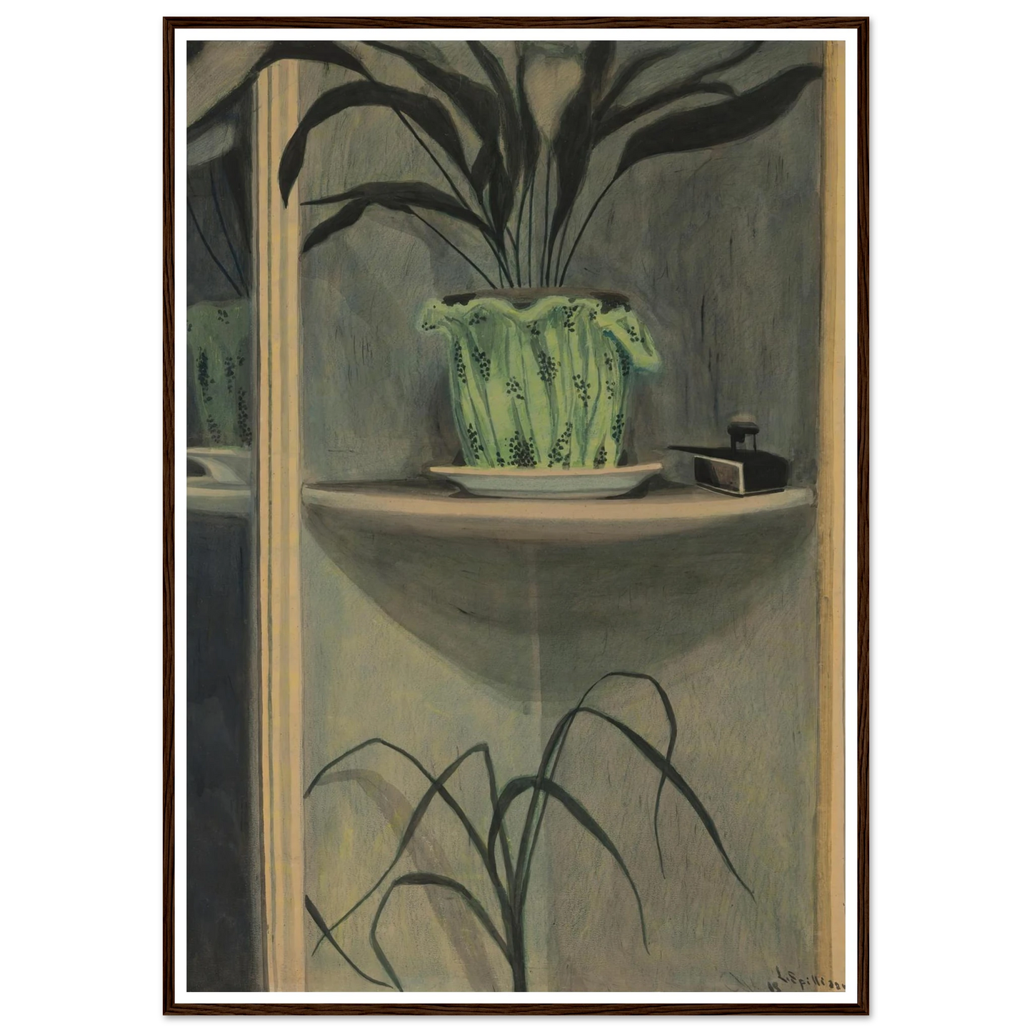 Planten, inktpot en spiegel (1908) Art Print | Leon Spilliaert-Quipham Collections