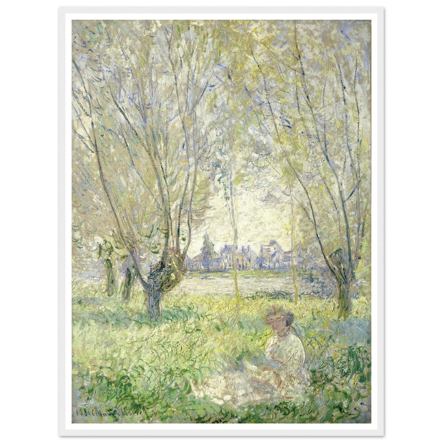 Woman Seated under the Willows (1880) Art Print | Claude Monet-Quipham Collections