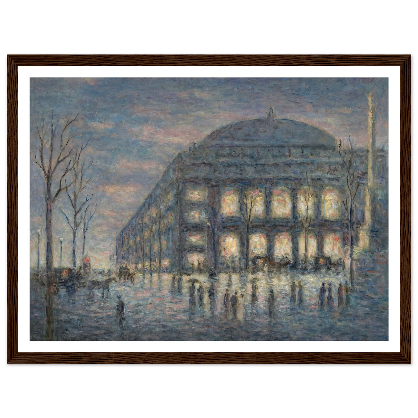 Paris, la place du Théâtre du Châtelet (circa 1900) Art Print | Maximilien Luce-Quipham Collections
