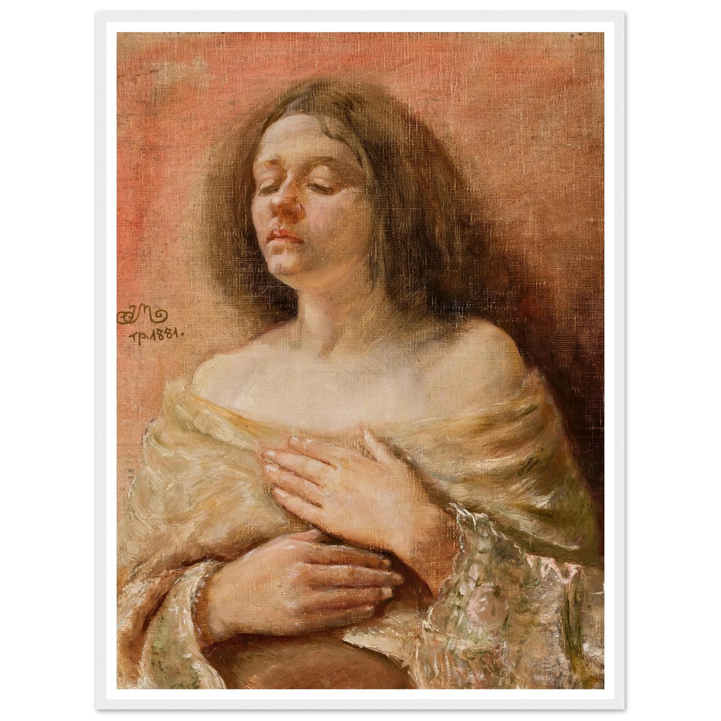 Portrait study of a woman (1881) Art Print | Jan Matejko-Quipham Collections