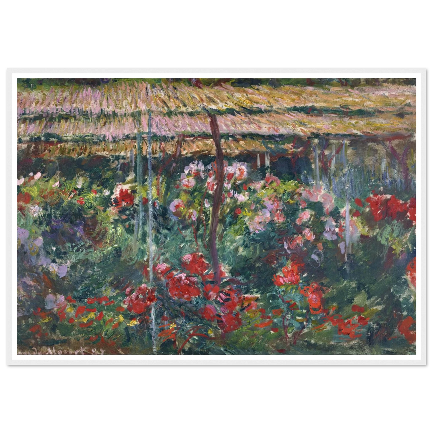 Peony Garden (1887) Art Print | Claude Monet-Quipham Collections