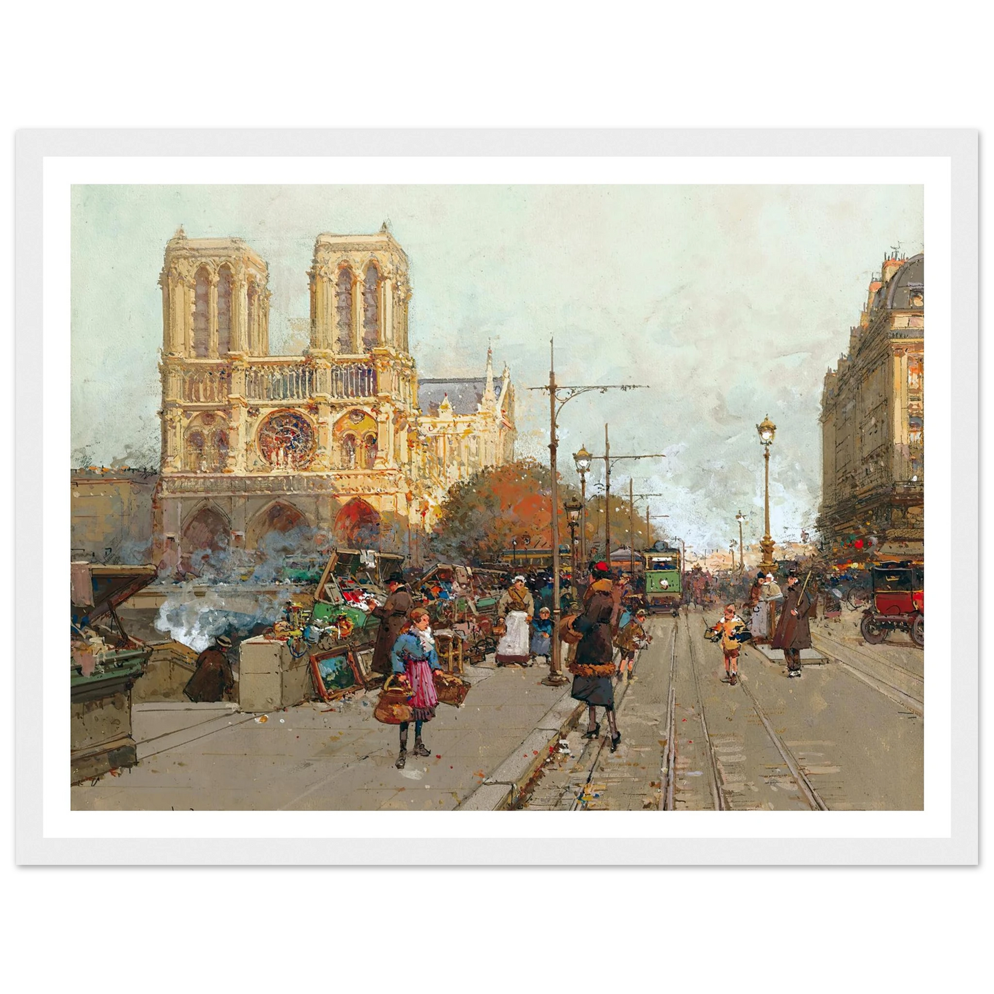 Notre Dame De Paris, Vue Du Quai De Montebello Art Print | Eugene Galien Laloue-Quipham Collections