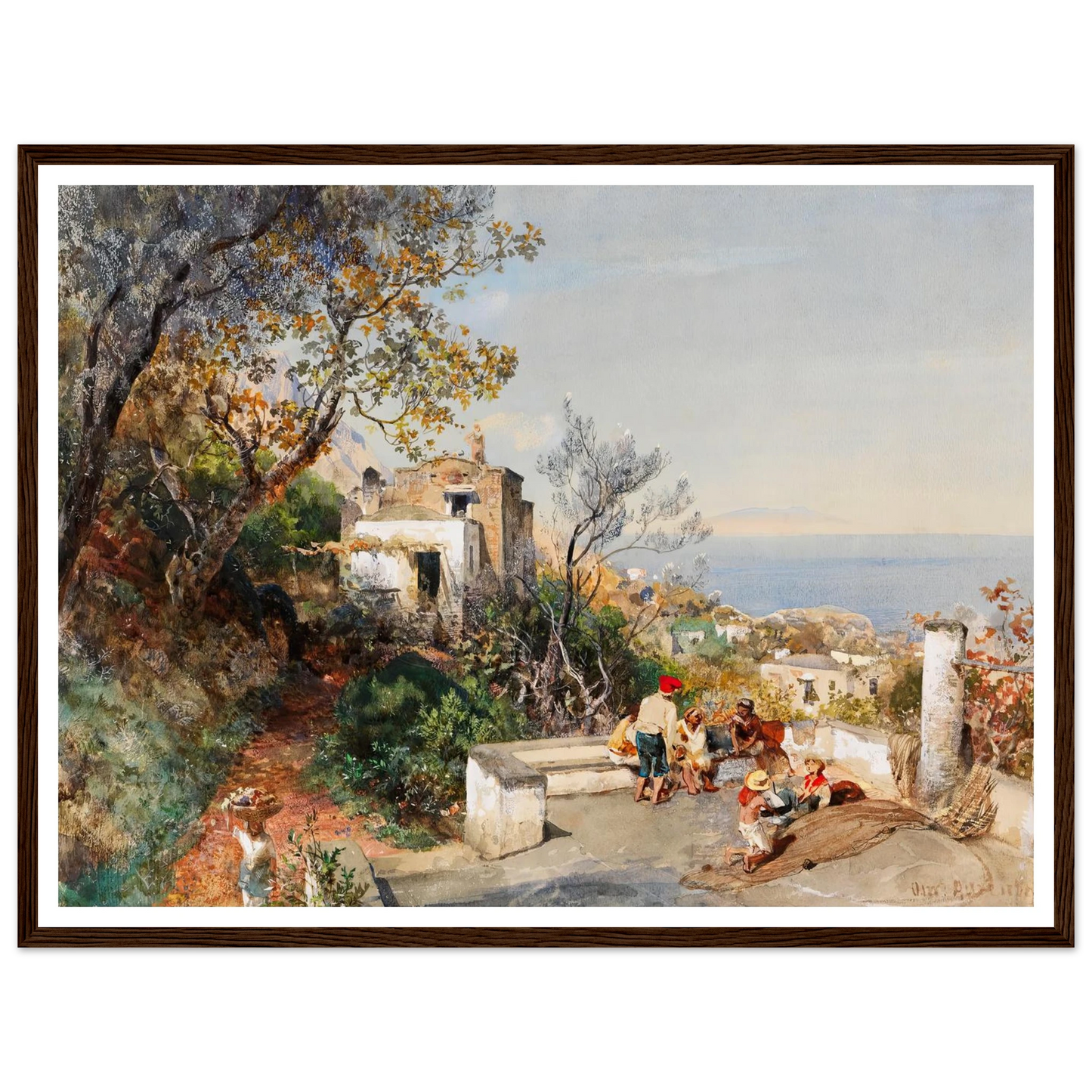 Blick über die Bucht von Neapel (ca.1880) Art Print | Oswald Achenbach-Quipham Collections