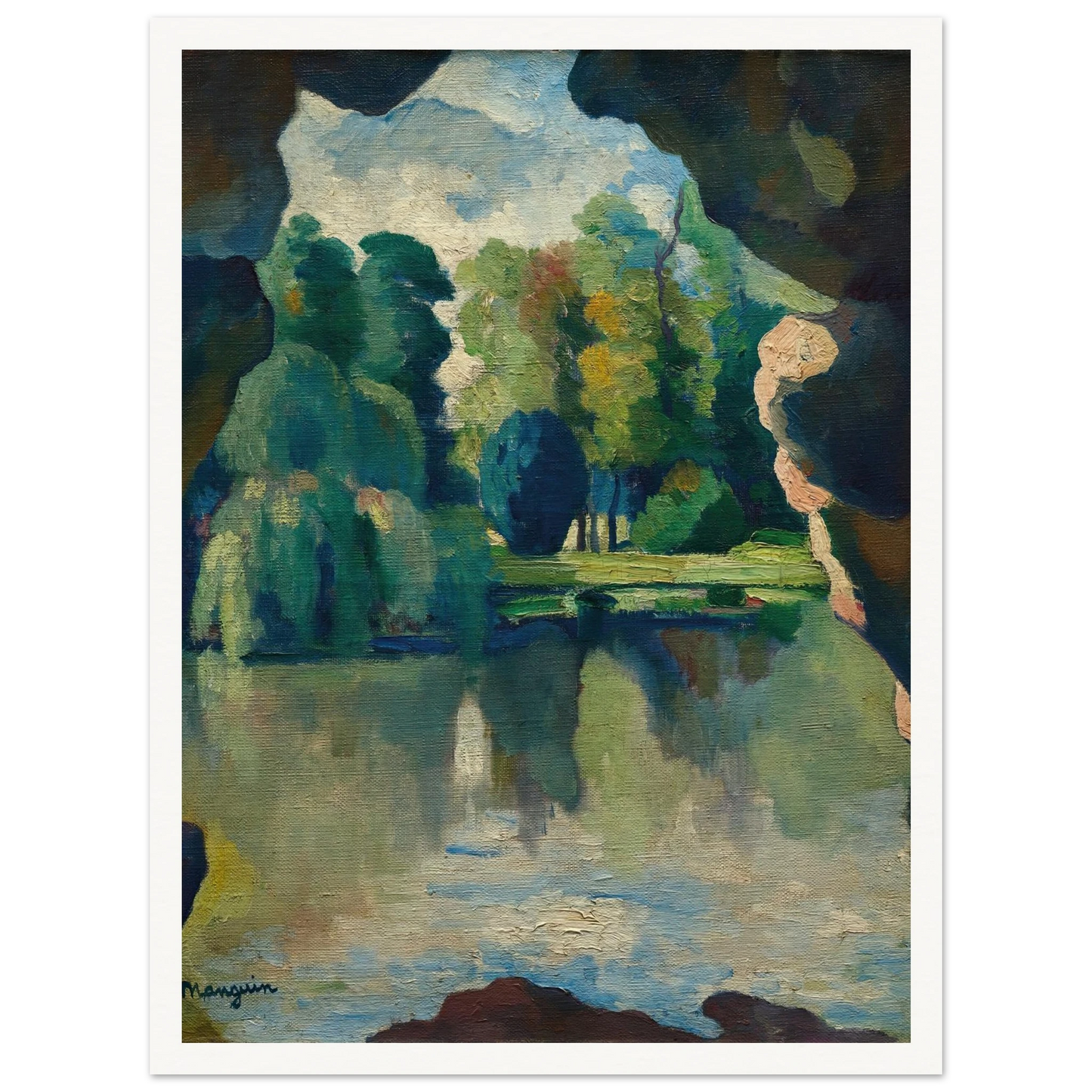 Le Lac de Bagatelle, Bois de Boulogne (1909) Art Print | Henri Manguin-Quipham Collections