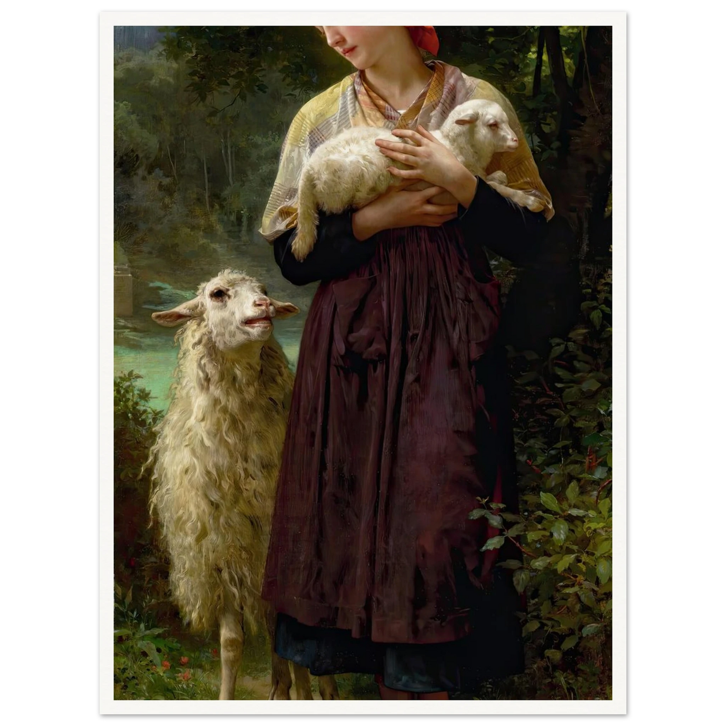 L’agneau Nouveau-Né (The Newborn Lamb) (1873) Art Print | William Bouguereau-Quipham Collections