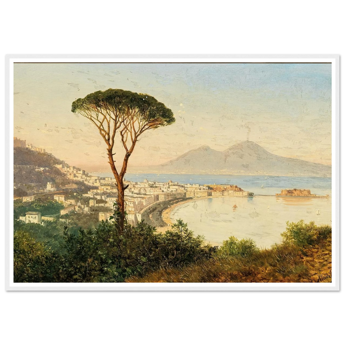 Blick auf die Bucht von Neapel Art Print | Albert Zimmermann-Quipham Collections