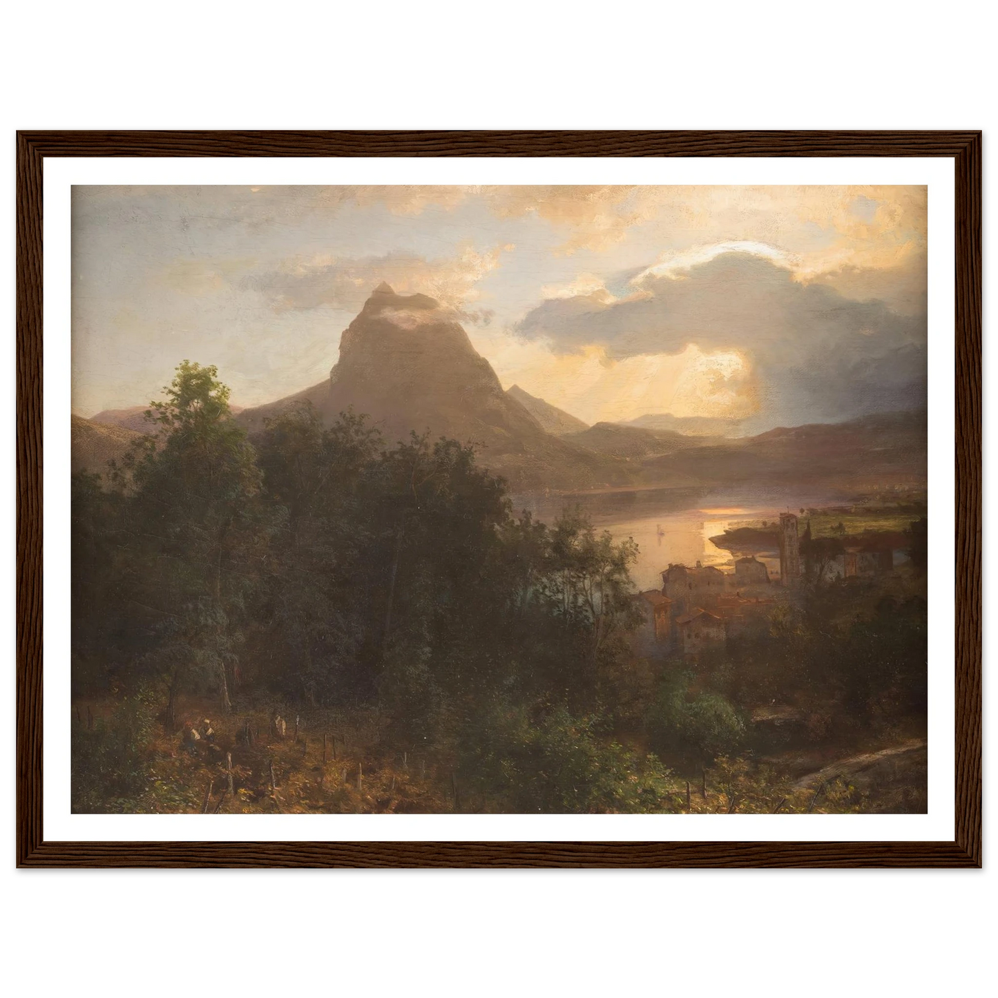 Grape harvest in the evening Art Print | Oswald Achenbach-Quipham Collections