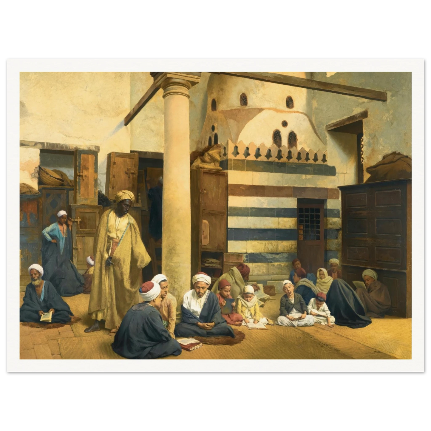 In the Madrasa (1890) Art Print | Ludwig Deutsch-Quipham Collections