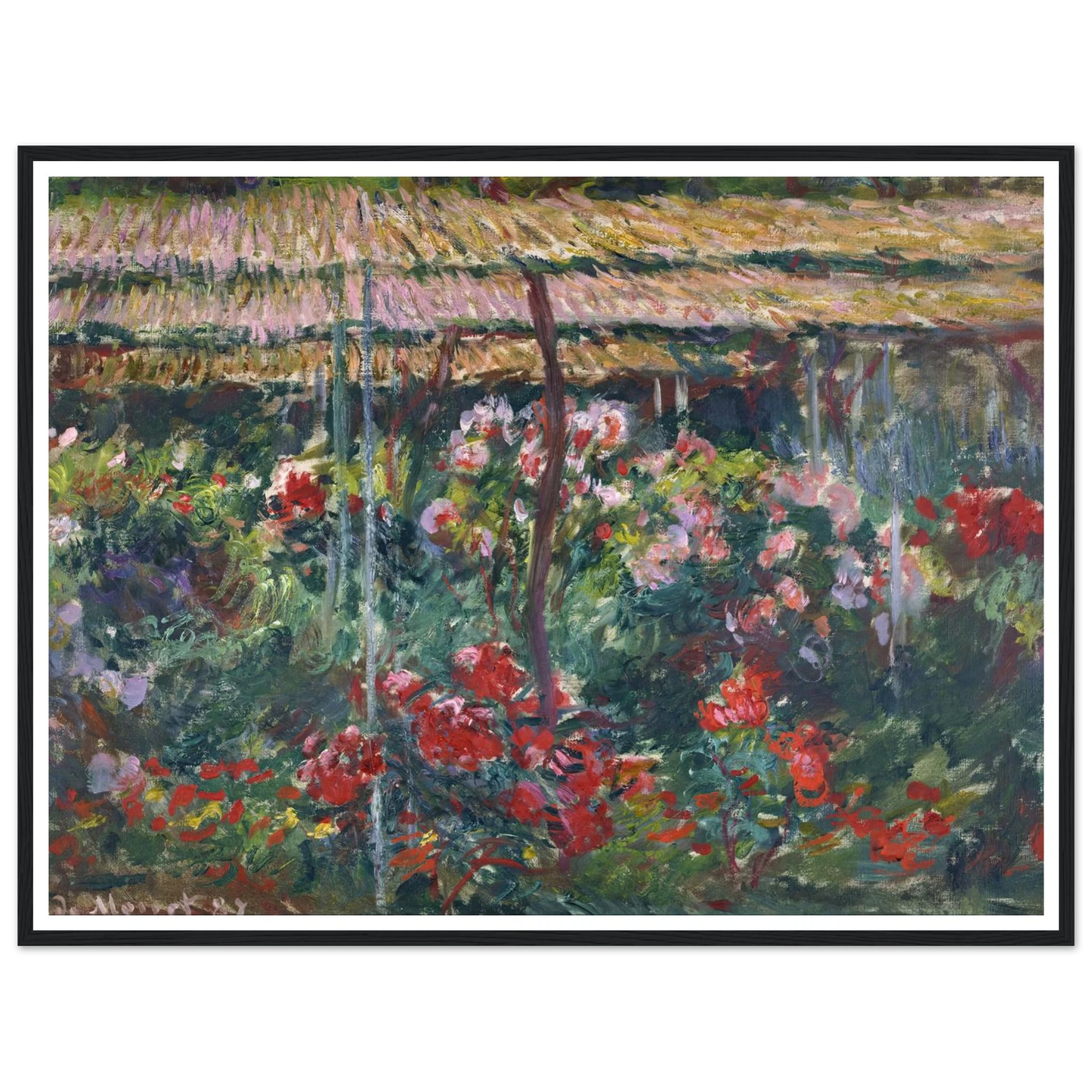 Peony Garden (1887) Art Print | Claude Monet-Quipham Collections