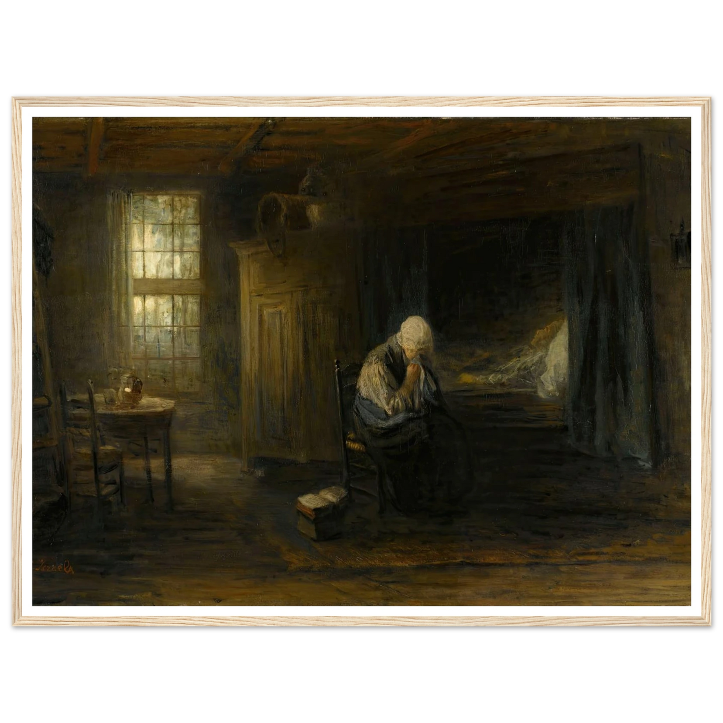 ‘Alone in the World’ (1878) Art Print | Jozef Israels-Quipham Collections