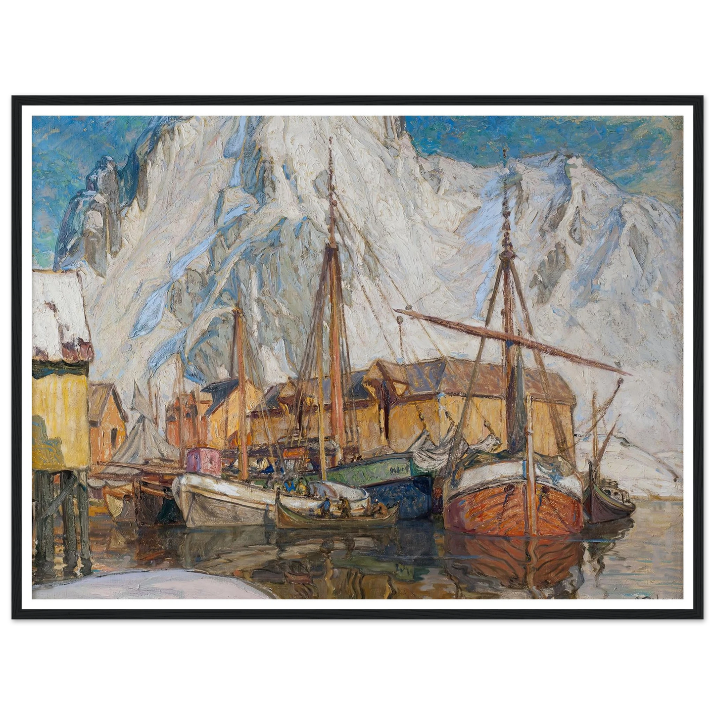 The Harbour at Svolvaer, Lofoten Art Print | Anna Boberg-Quipham Collections