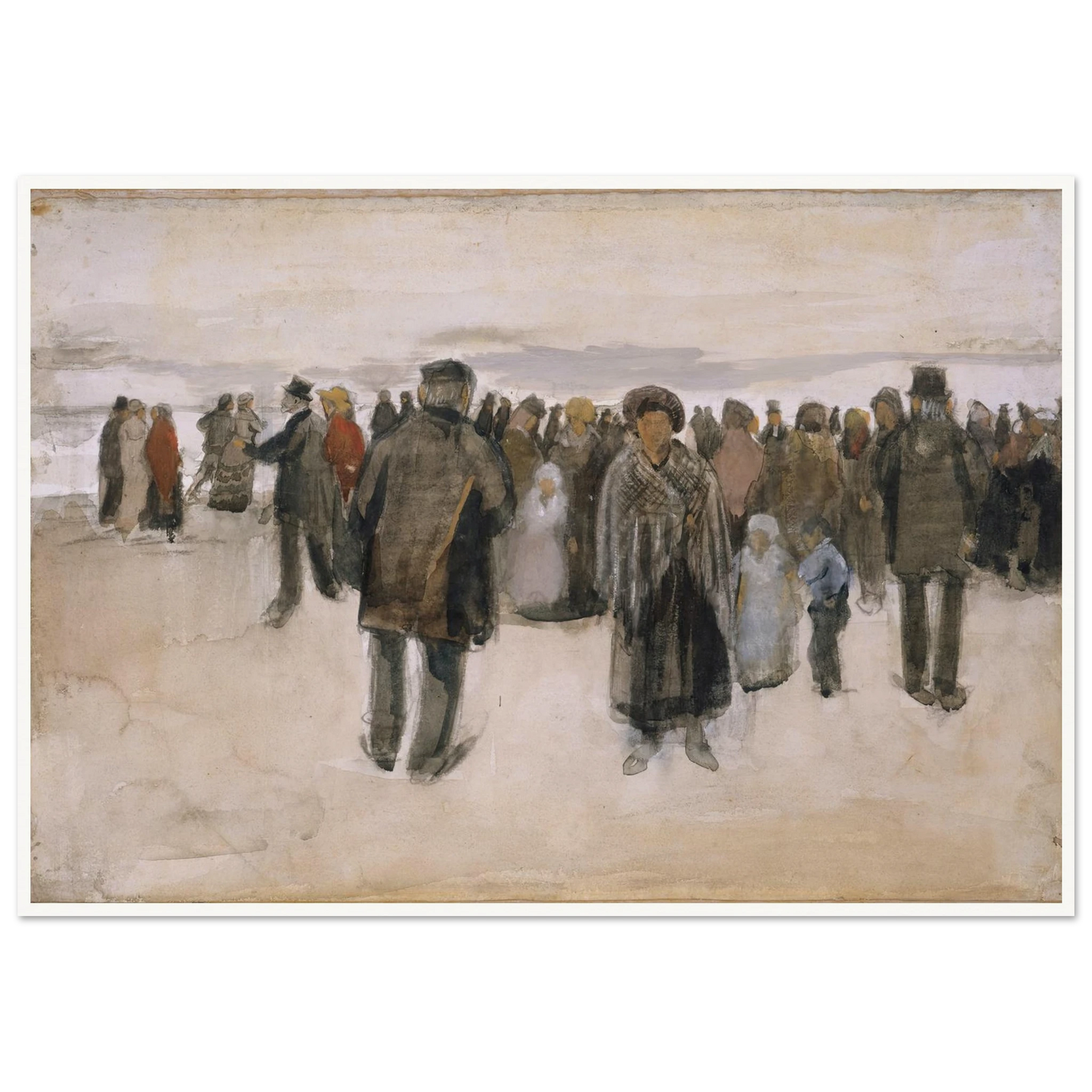 Beach at Scheveningen (1882) Art Print | Vincent van Gogh-Quipham Collections