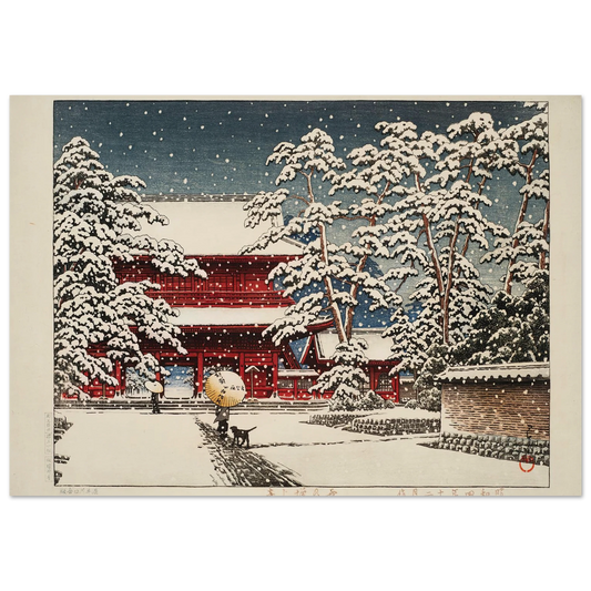 Zojoji Temple in snow (1929) Art Print | Kawase Hasui-Quipham Collections
