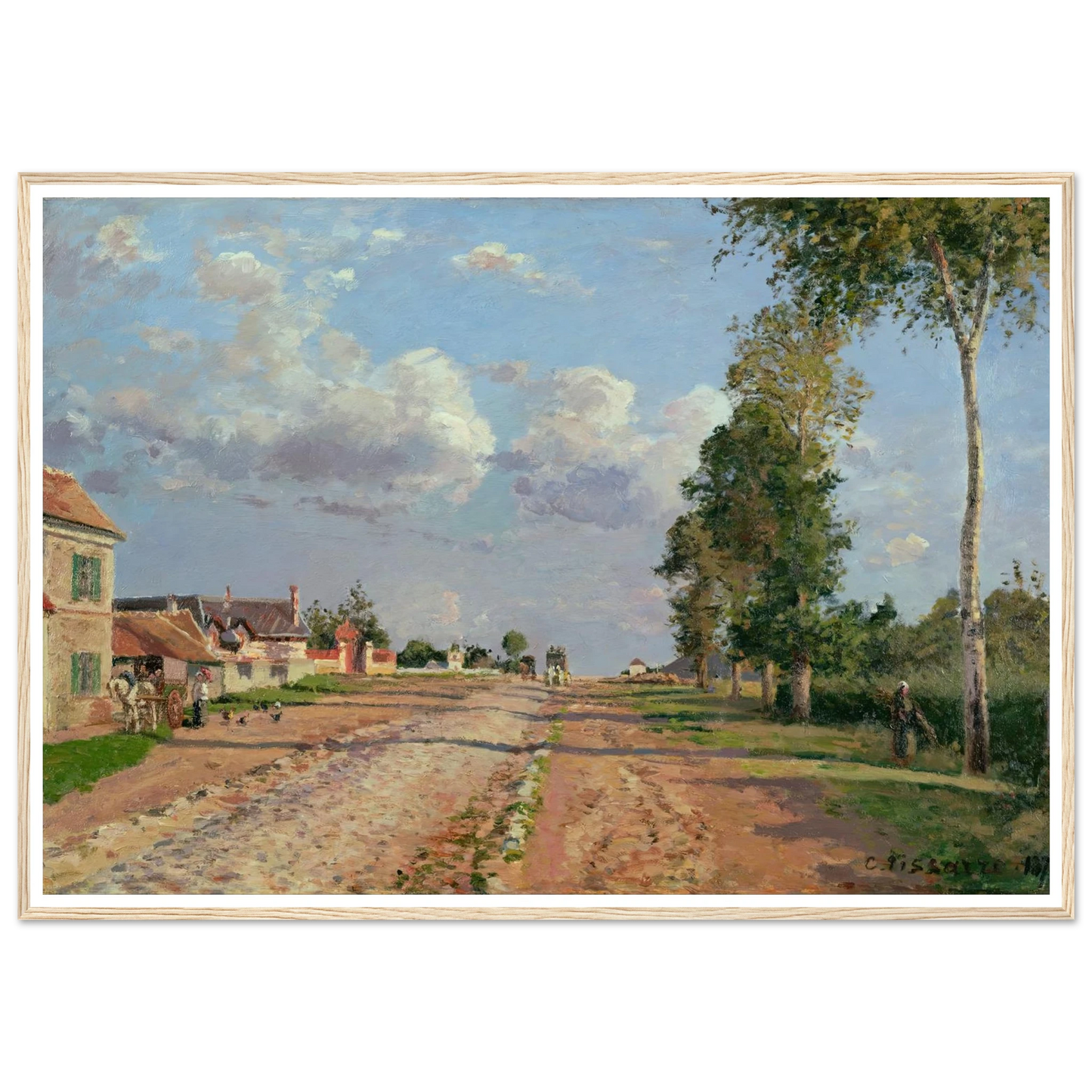 Route de Versailles, Rocquencourt (1871) Art Print | Camille Pissarro-Quipham Collections