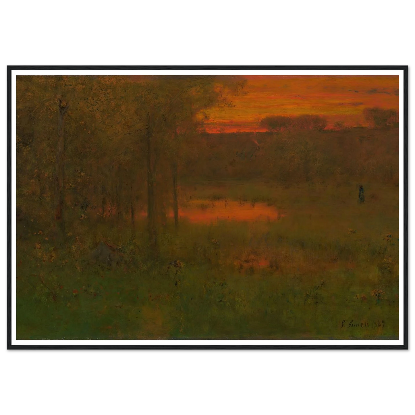 Landscape, Sunset (1887-89) Art Print | George Inness-Quipham Collections