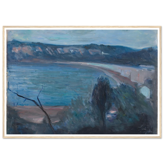 Moonlight by the Mediterranean (1891) Art Print | Edvard Munch-Quipham Collections