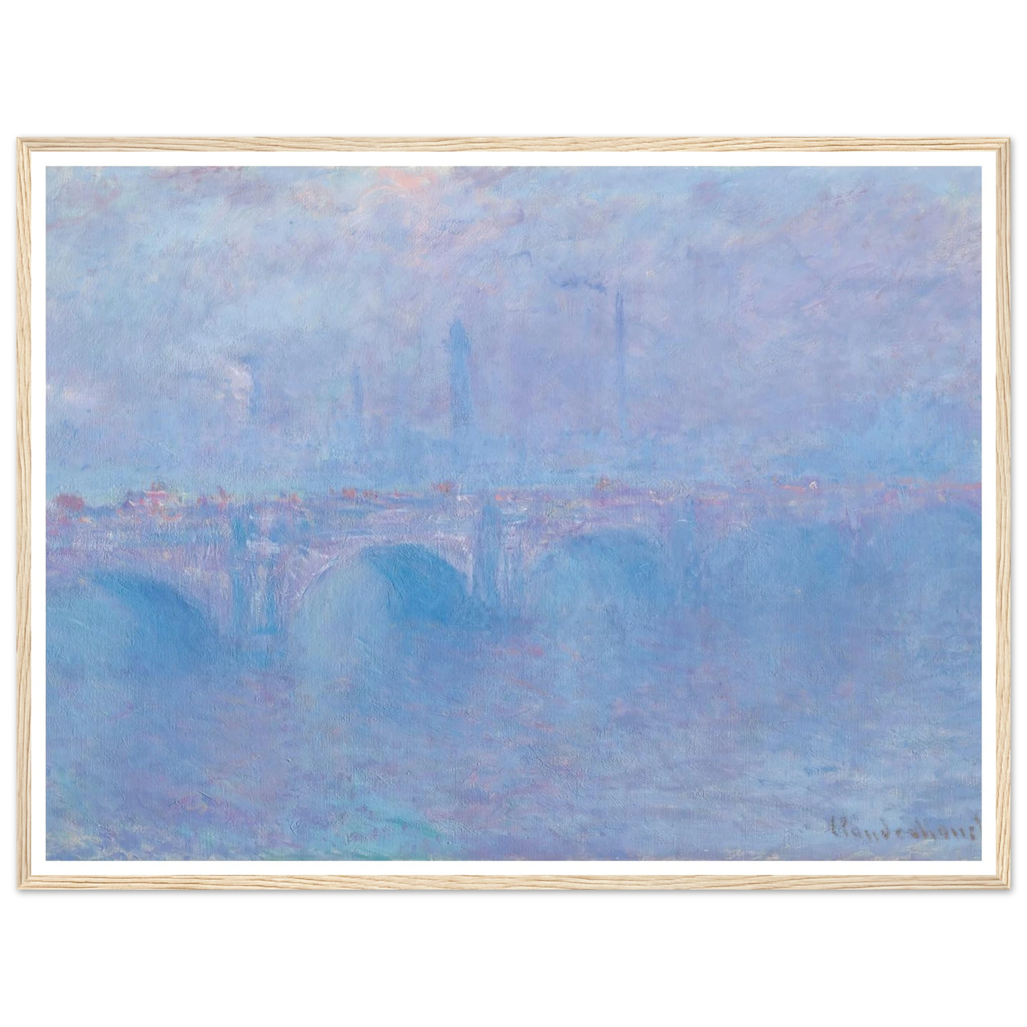 Waterloo Bridge, effet de brouillard (1903) Art Print | Claude Monet-Quipham Collections