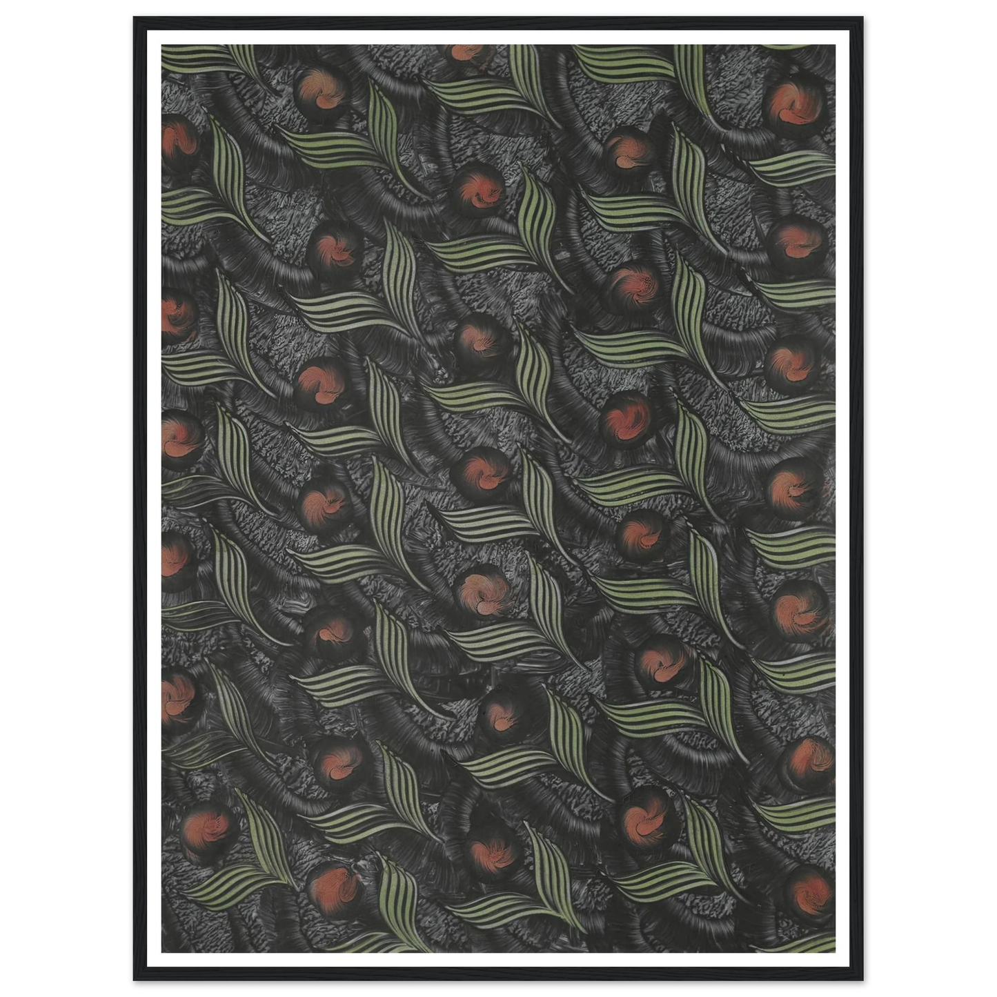 Kleisterpapier (mit Pfauenfedermotiven) (1890 - 1910) Art Print | Anker Kyster-Quipham Collections