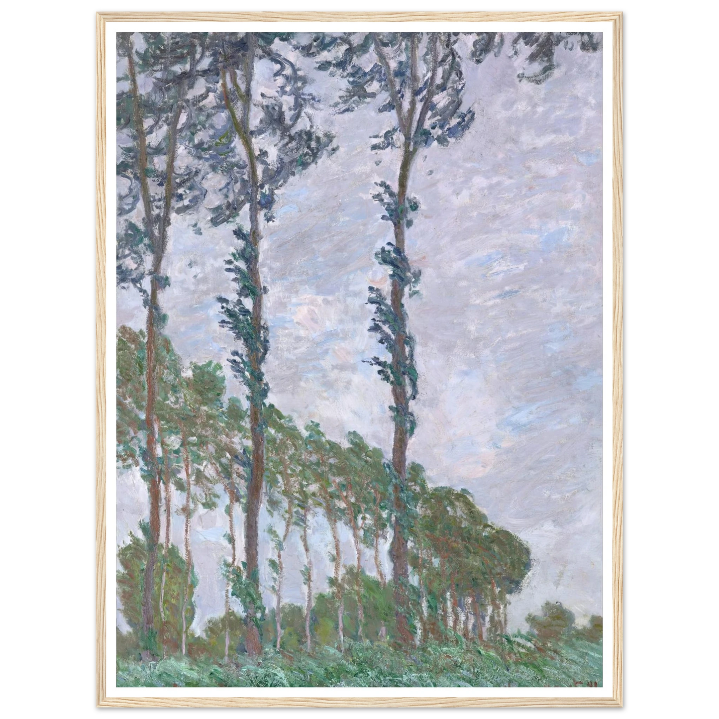 Wind Effect, Series of The Poplars (1891) Art Print | Claude Monet-Quipham Collections