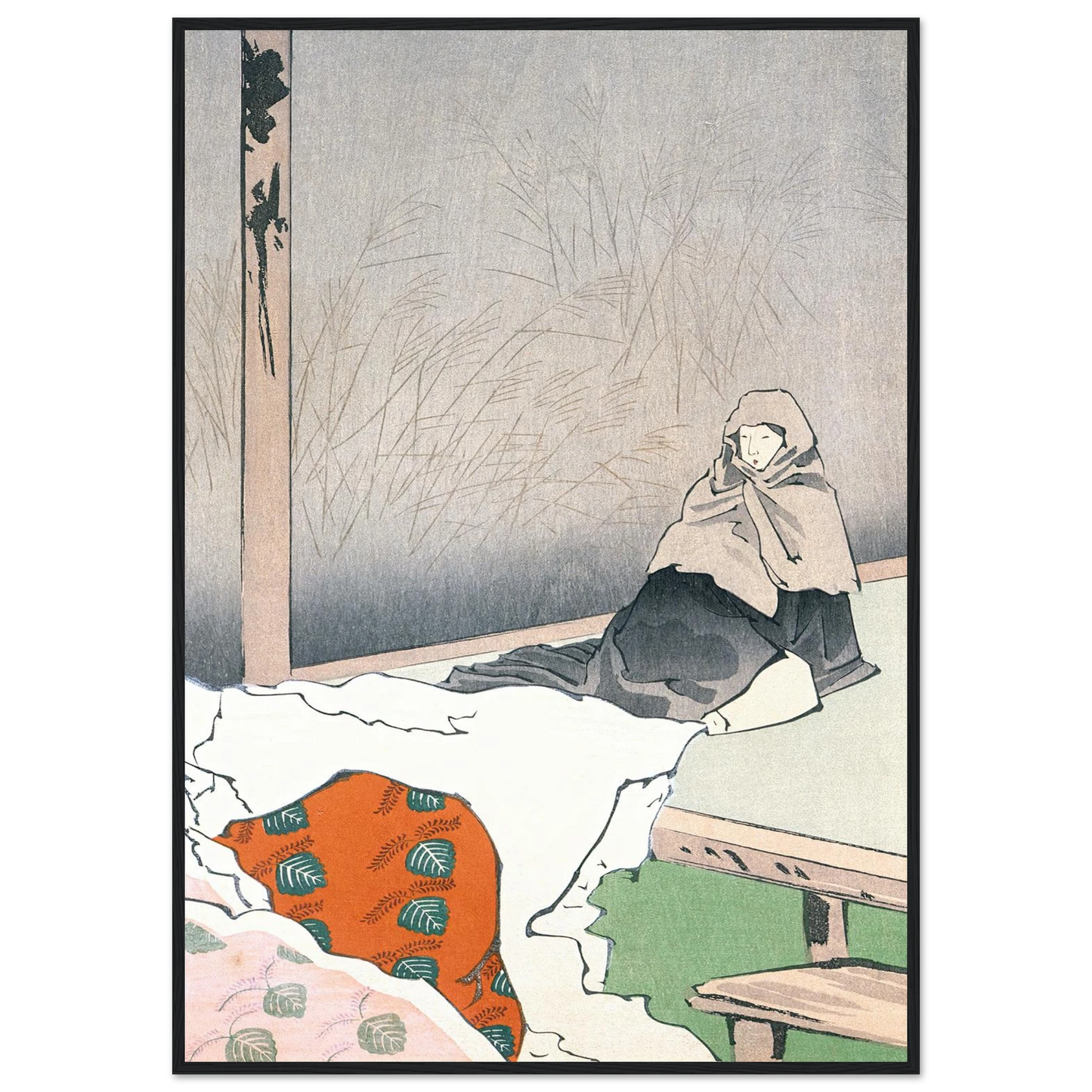 The Dancer Hotoke Gozen at Giōji (1897) Art Print | Kobayashi Kiyochika-Quipham Collections