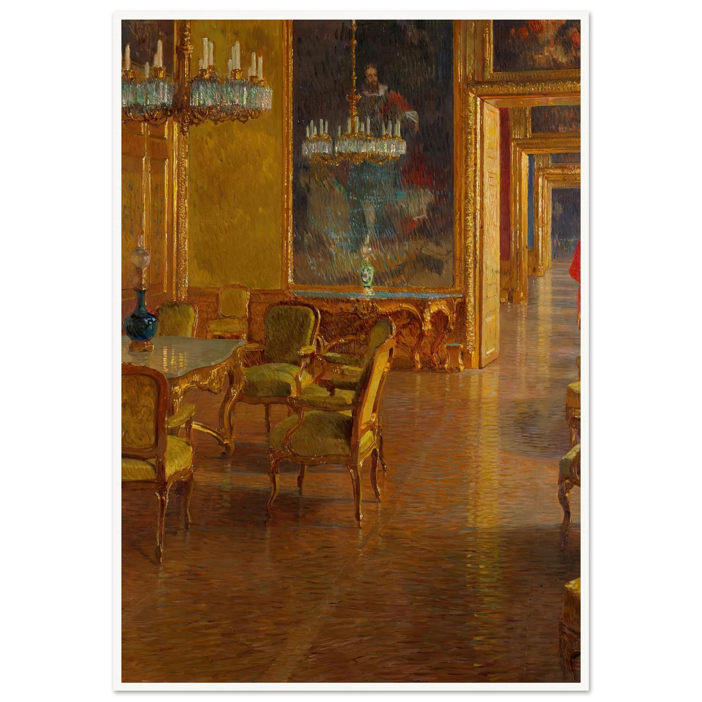 Interieur im Winterpalais des Prinzen Eugen von Savoyen in der Himmelpfortgasse (1907-1908) Art Print | Carl Moll-Quipham Collections