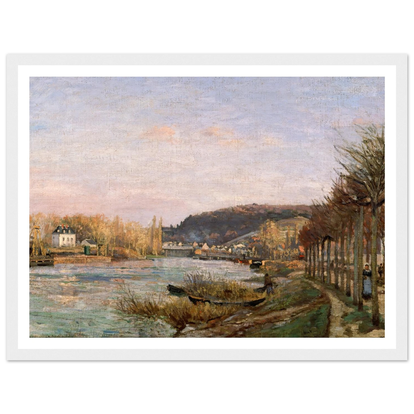 The Seine at Bougival (1870) Art Print | Camille Pissarro-Quipham Collections