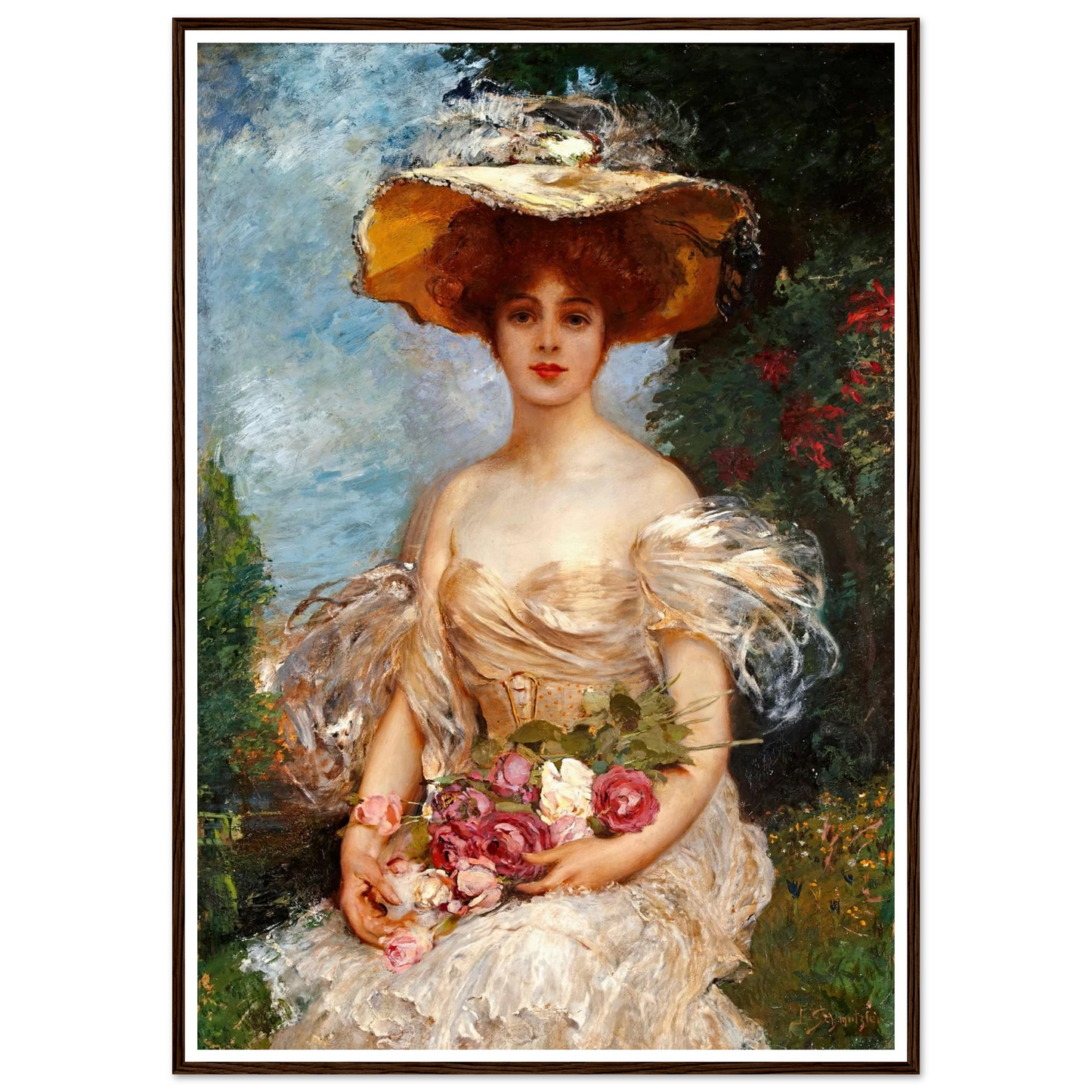 A portrait of an elegant woman Art Print | Leopold Schmutzler-Quipham Collections