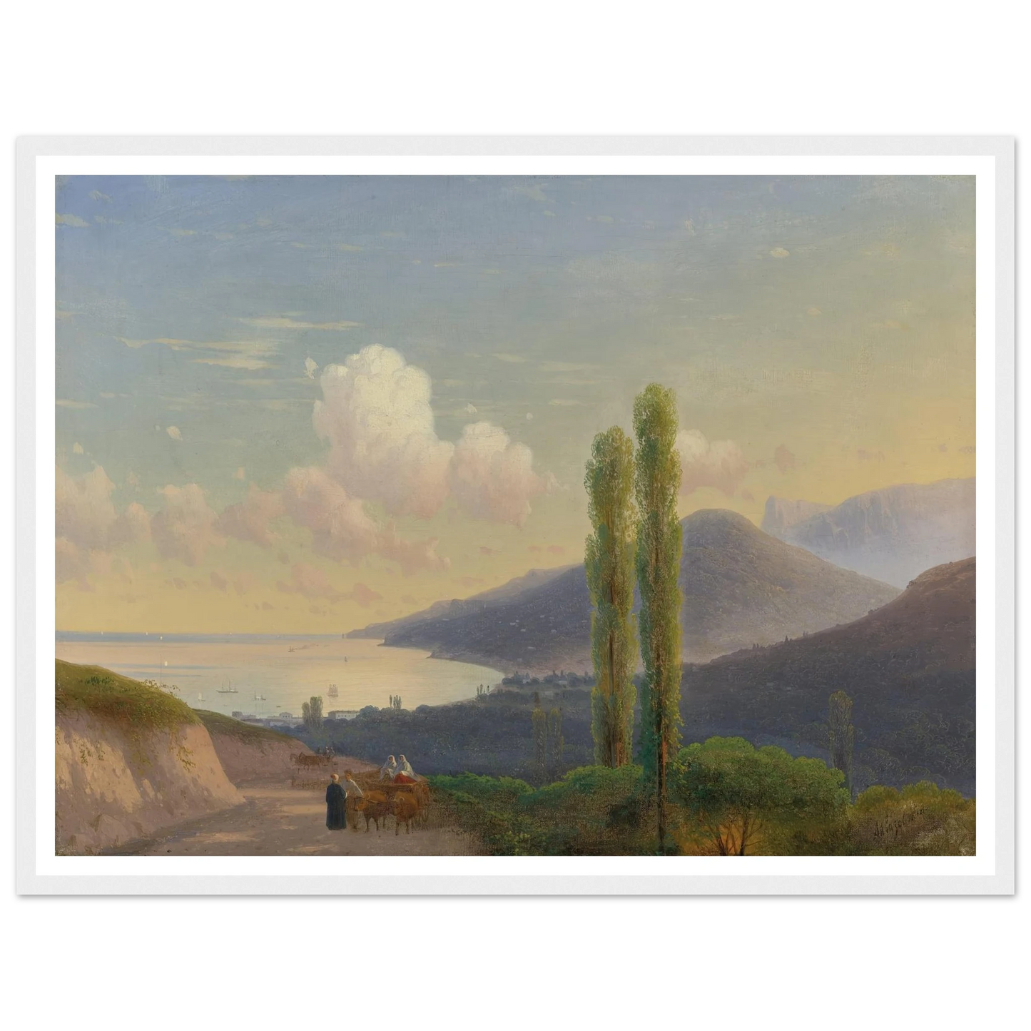 The Road To Gurzuf, Crimea (CIRCA 1878) Art Print | Ivan Konstantinovich Aivazovsky-Quipham Collections