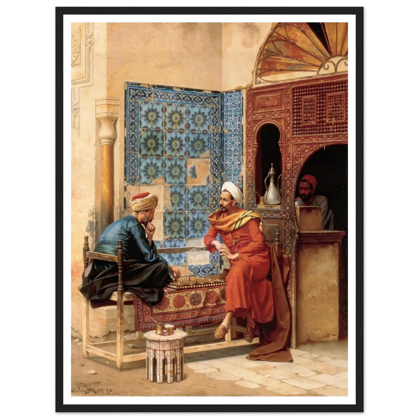 The Chess Game (1896) Art Print | Ludwig Deutsch-Quipham Collections