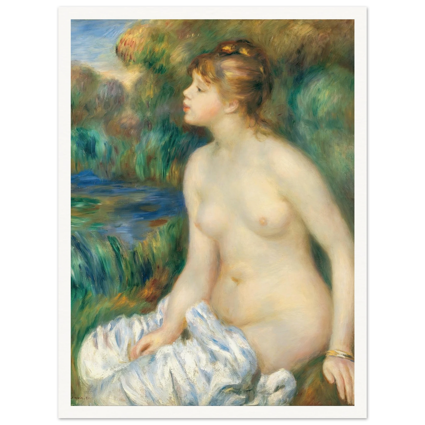 Bather (1891) Art Print | Pierre Auguste Renoir-Quipham Collections