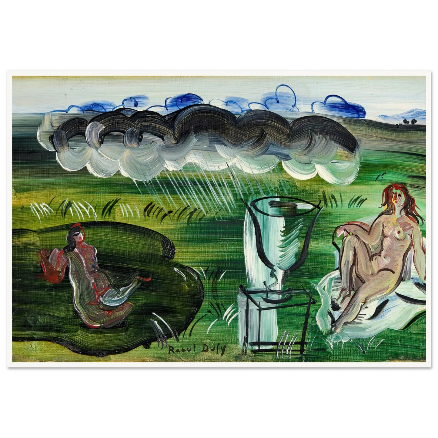 Composition avec vase et nus (1942) Art Print | Raoul Dufy-Quipham Collections