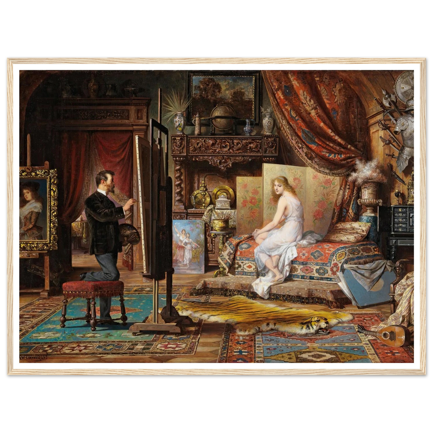 The Artist and His Model Art Print | Carl Schweninger Jr-Quipham Collections