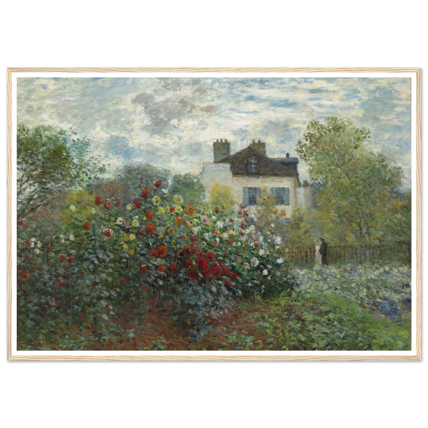 The Artist’s Garden in Argenteuil (A Corner of the Garden with Dahlias) (1873) Art Print | Claude Monet-Quipham Collections
