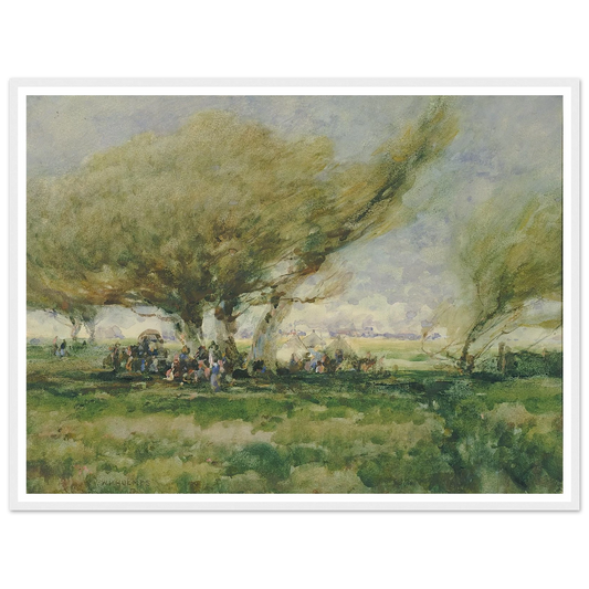 A Gypsy Camp Art Print | William Henry Holmes - Framed Poster - 30x40 cm / 12x16″ - Black frame