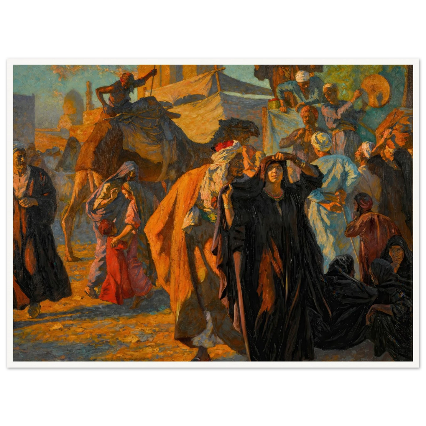 A Street Celebration In Cairo (1912) Art Print | Ludwig Deutsch-Quipham Collections