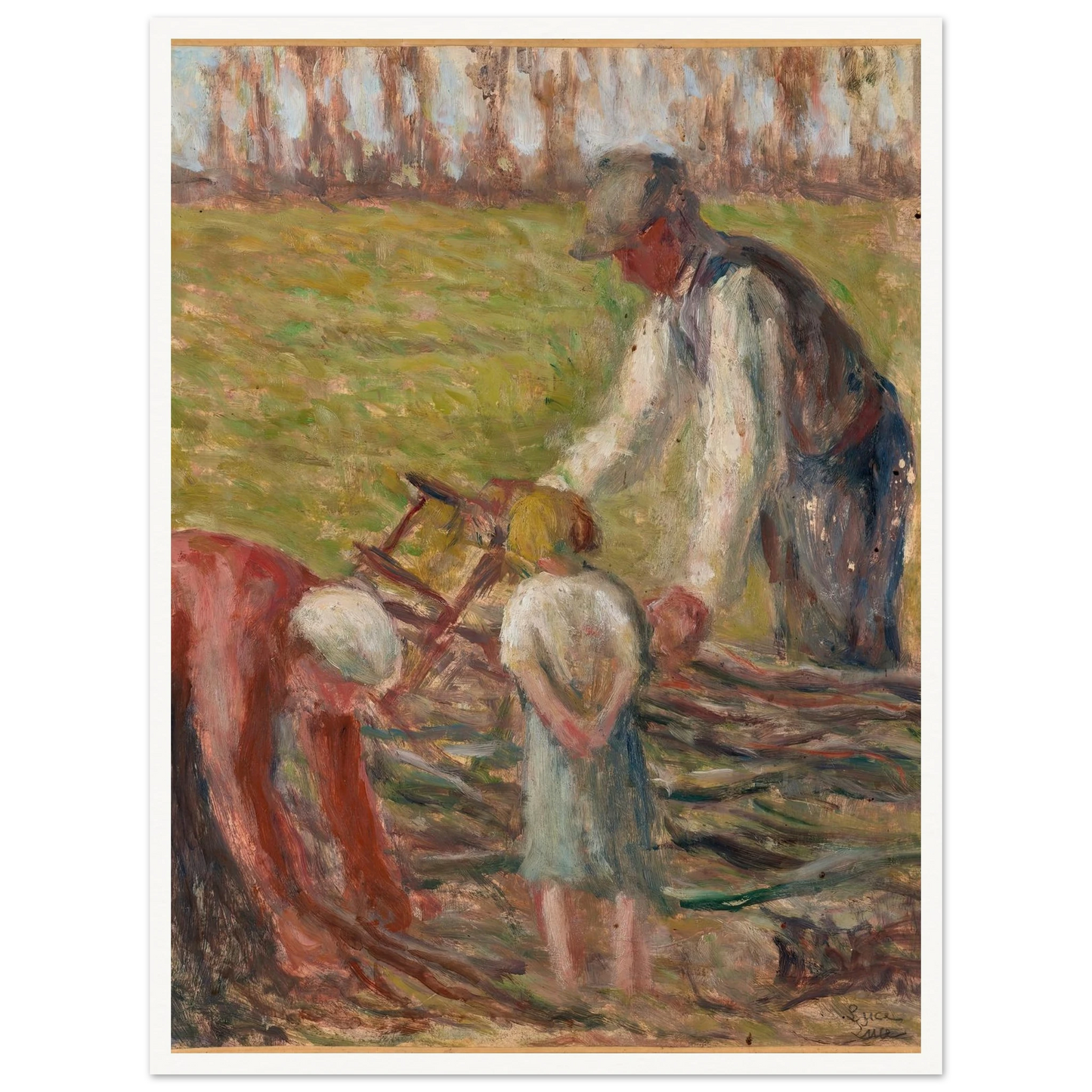 Le scieur de fagots (1935) Art Print | Maximilien Luce-Quipham Collections