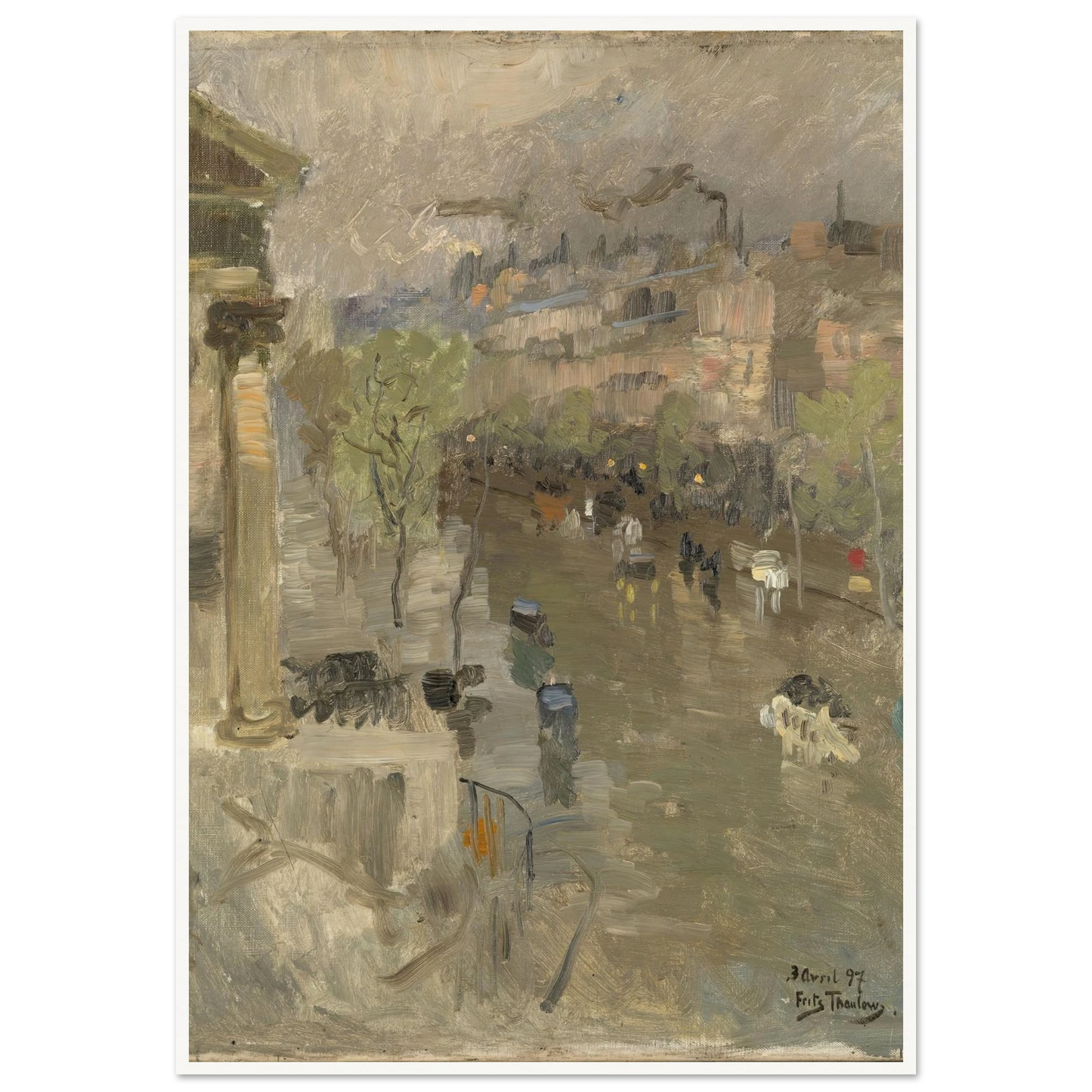View from Paris near the Madeleine Church (1897) Art Print | Frits Thaulow-Quipham Collections