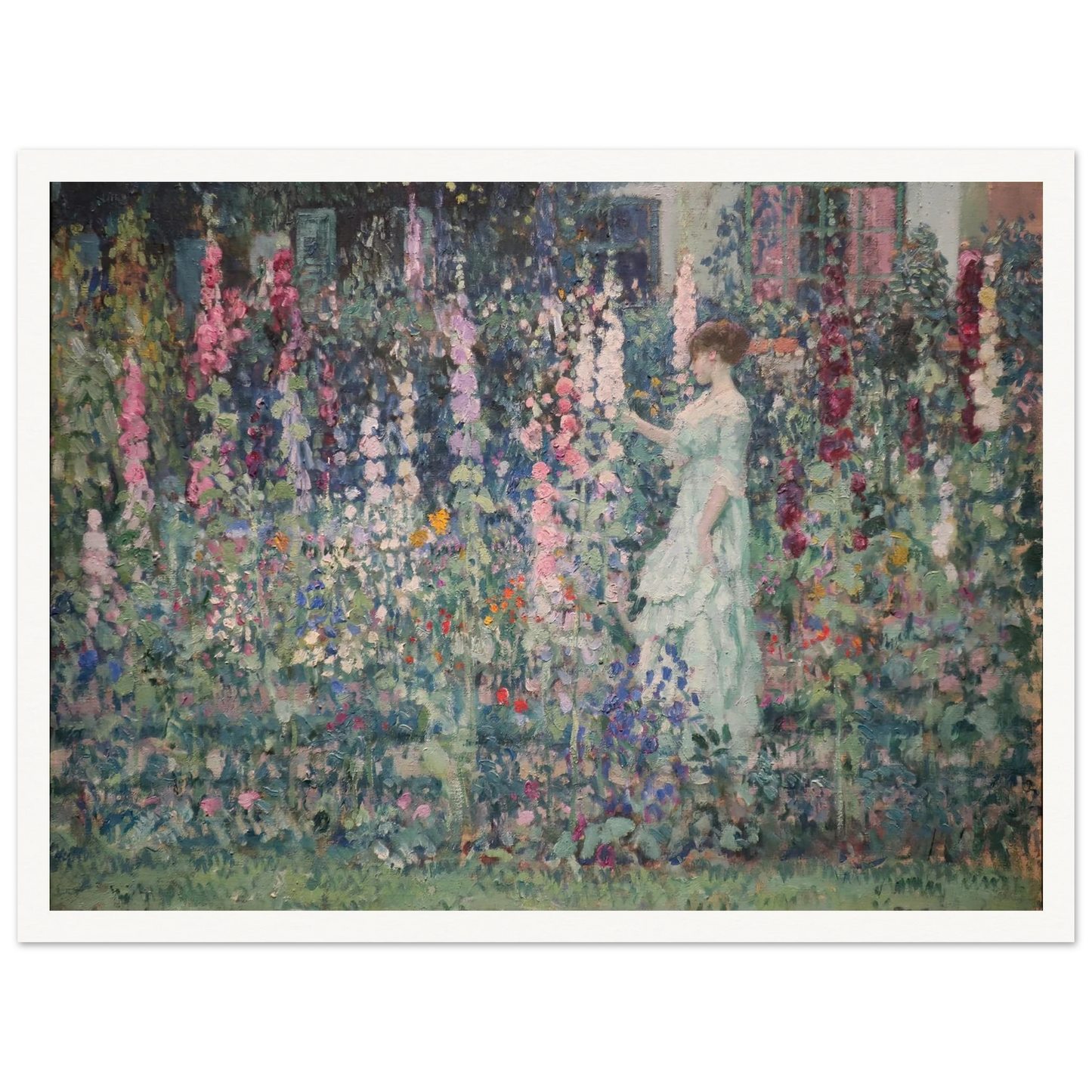Hollyhocks (by 1911) Art Print | Frederick Carl Frieseke-Quipham Collections